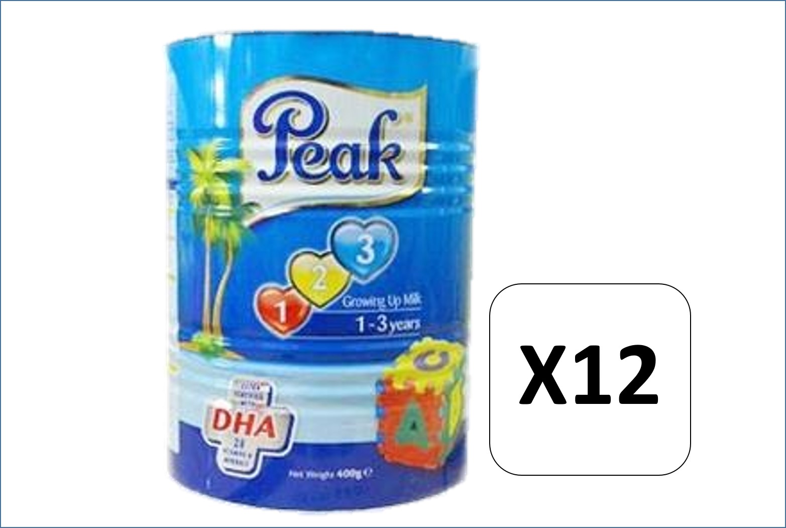 Peak 123 💥 Growing Up Milk in 400g Tin ✖ 12